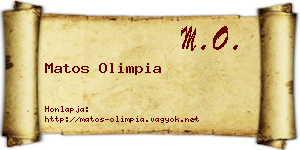 Matos Olimpia névjegykártya